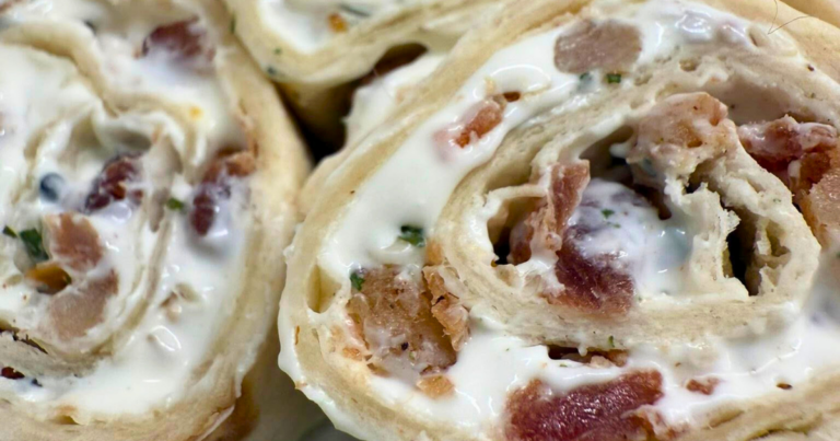 Jalapeno Popper Pinwheels with Hidden Valley Ranch sliced up